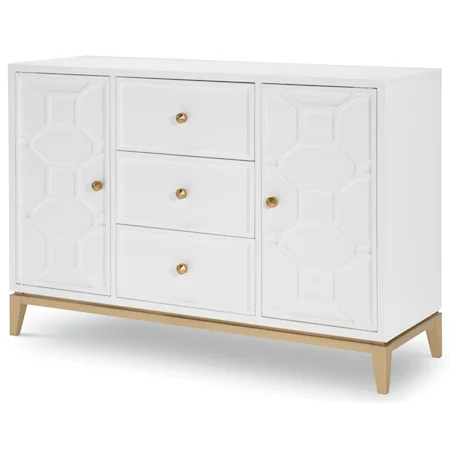 Contemporary 2-Door, 3-Drawer Credenza